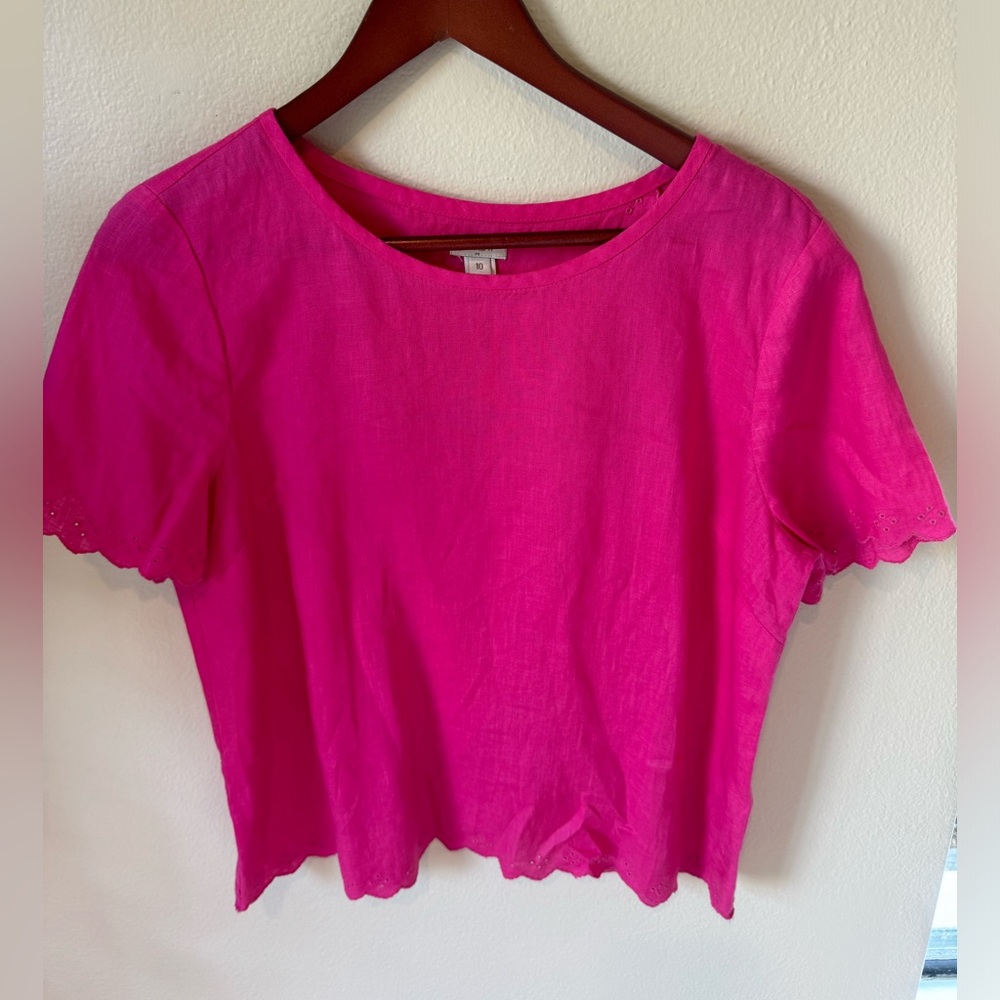 Hot pink J Crew top
